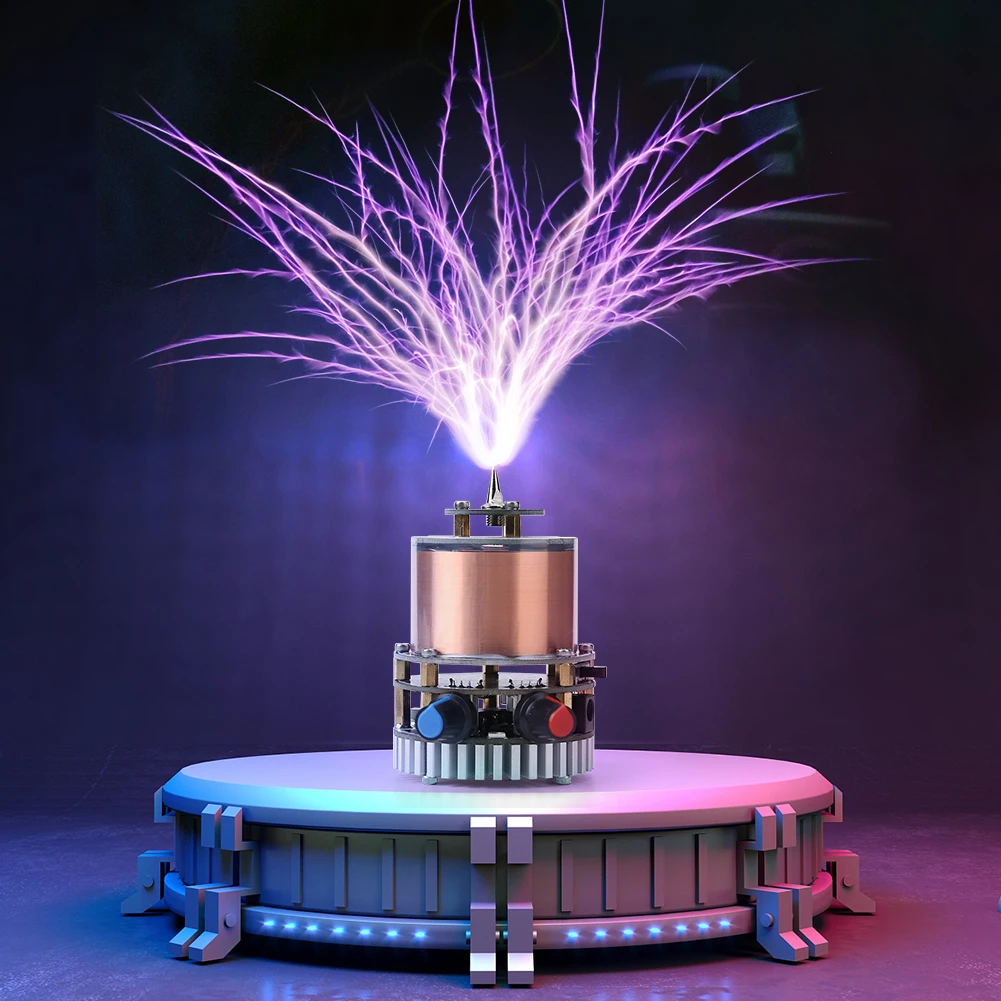 For Music Tesla Coil Bluetooths-compatible Music Wireless Touchable High Power Pulse Electric Arc Generator Artificial Lightning