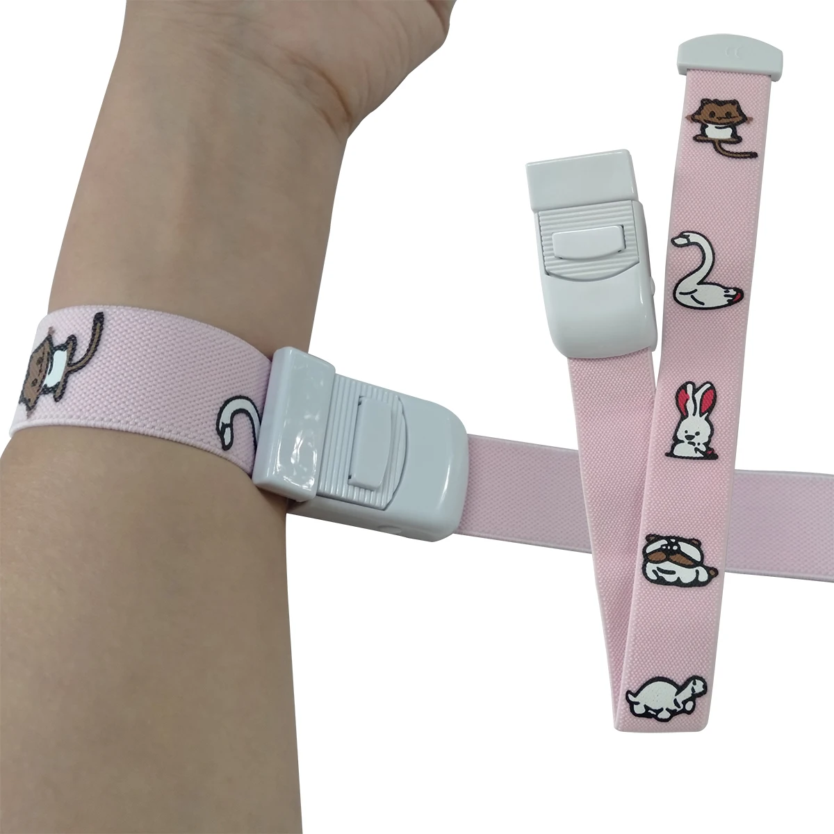 10 pcs/Pack Hemostasis Belt For Wrist Bandaging Quick Slow Release First Aid Medical Tourniquet Outdoor Strap Cartoon Pink