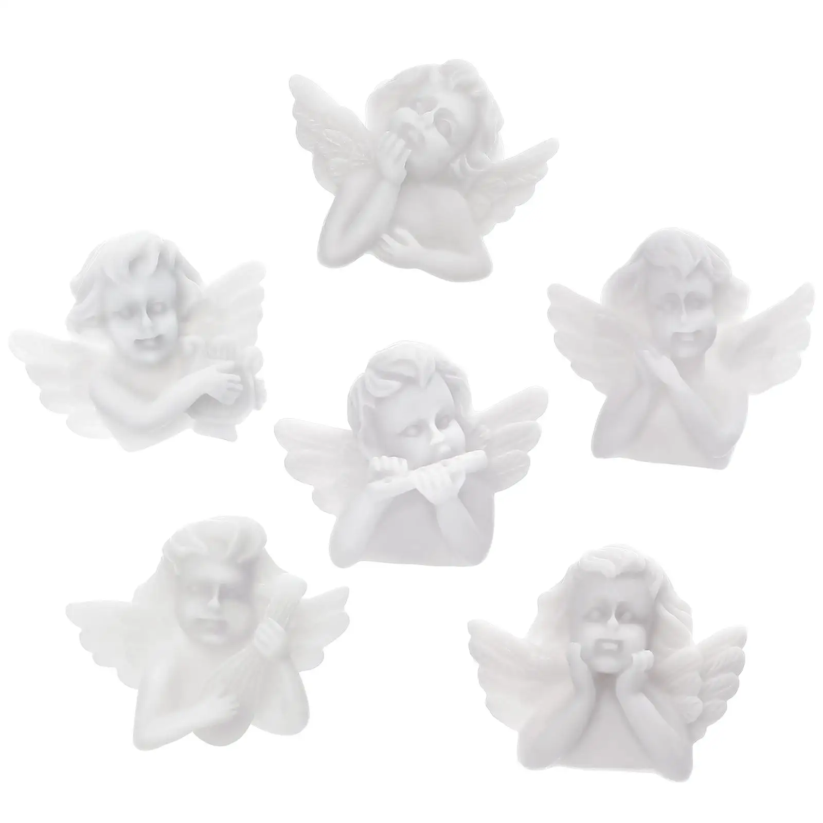 

30 Pcs Resin Angel Figurines DIY Phone Case Kit Mini Decorations Crafts Lovely Fashion Accessories Baroque Style Home Items