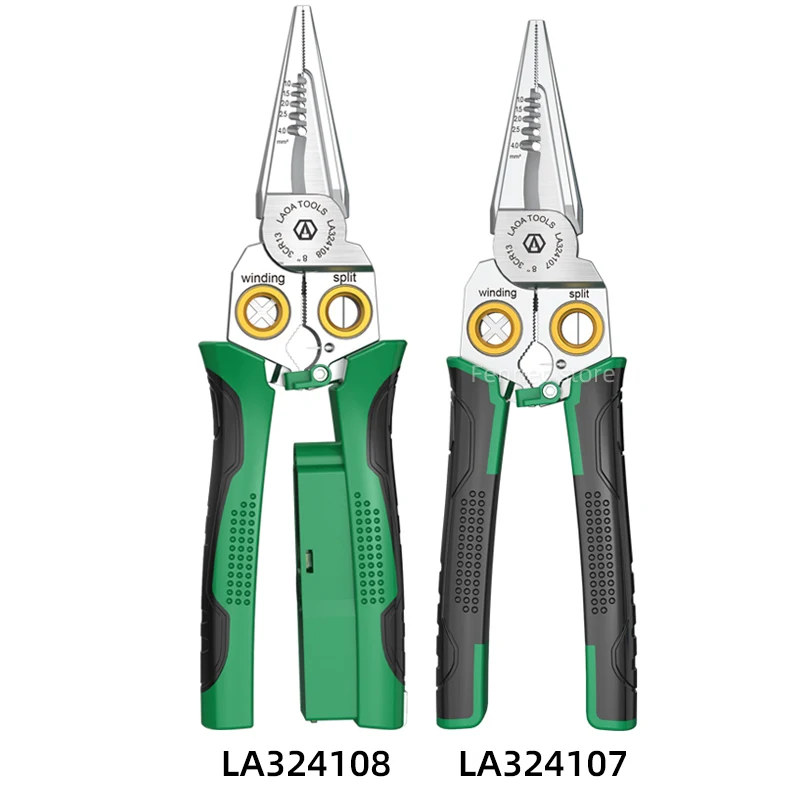 LAOA 8-In-1 Stainless Steel Multifunctional Wire Stripping Pliers LA324107 LA324108 Electric Measuring and Electricians