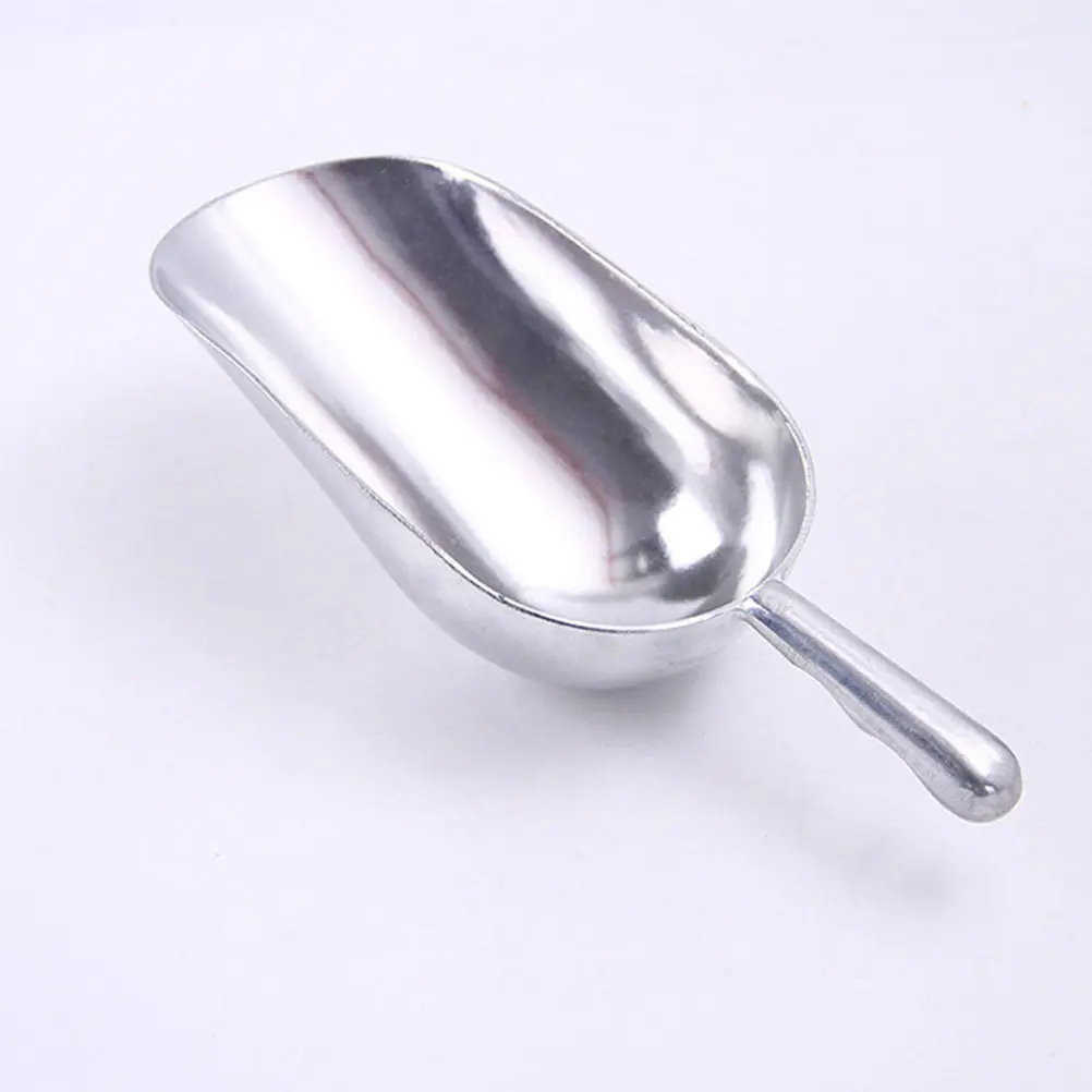 

1Pcs Heavy-Duty Alloy Ice Scoop Shovel Deepened Widened Arc Design Spill-Proof Food Scooper for Crushed Ice Candy Rice Beans