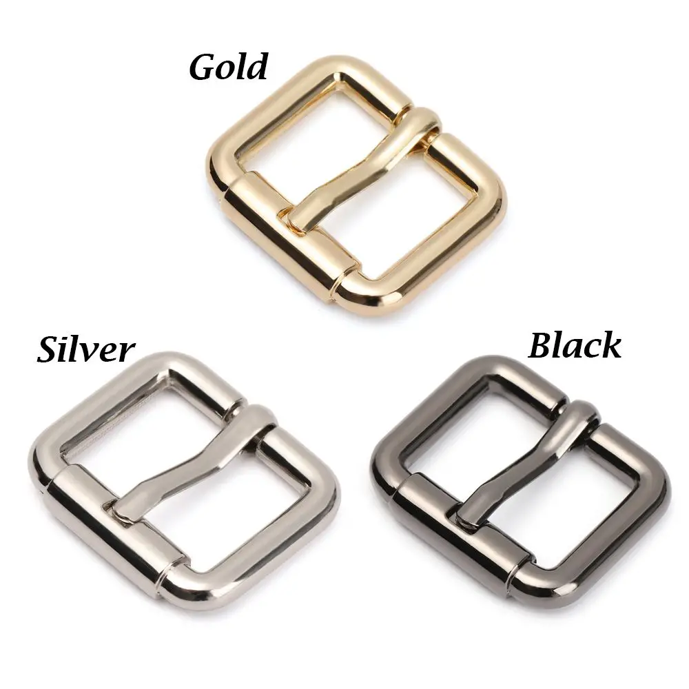 1/2/5pcs DIY Leather Craft Snap Rectangle Ring Metal Buckle Shoe Strap Button Belt Web Parts Adjustable Pin Buckle