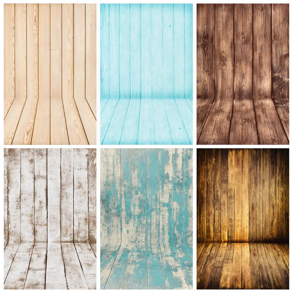 

Wooden Board Photography Backdrops Stand Grunge Wall Floor Planks Decoration Custom Retro Party Studio Photo Backgrounds Props