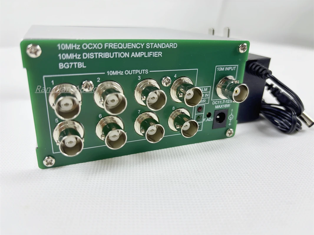 High-end BG7TBL OCXO Benchmark Frequency Standard 8 Port Output 10MHz Distribution Amplifier