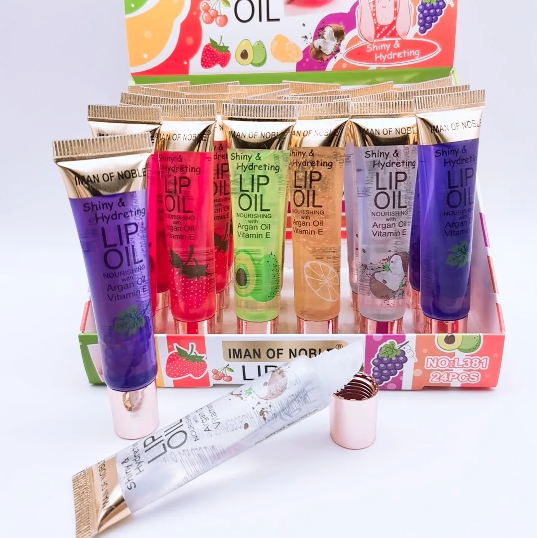 

Fruit Burst Scented Transparent Lip Oil Moisturizing Nourish Plumping Lips Skin Care Lip Balm Mirror Water Lip Gloss Makeup