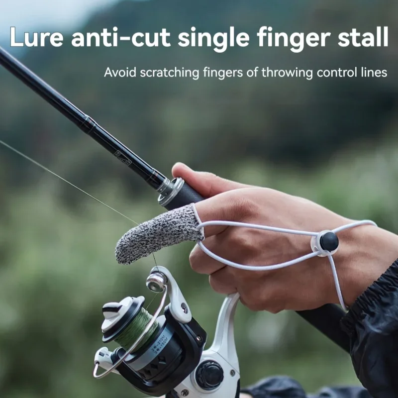 1 قطعة في الهواء الطلق إغراء الصيد قطع مقاومة المضادة للانزلاق أصابع قفازات متعددة الأغراض دائم معدات صيد الأسماك قفازات Hppe معدات صيد الأسماك