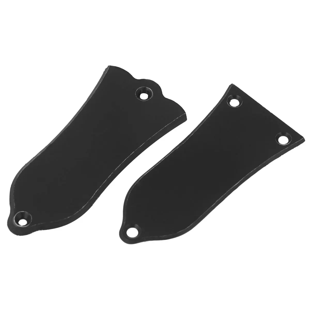 

2pcs Electric Guitar Truss Rod Cover Black Metal Core Durable PVC Smooth Texture For Guitars Headpin Clock Board Replacement