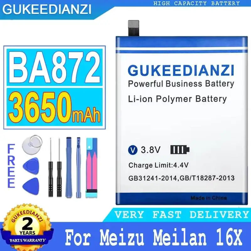 

BA872 Reliable Power Lightweight 3650mAh For Meizu Meilan 16X Mobile Phone Battery