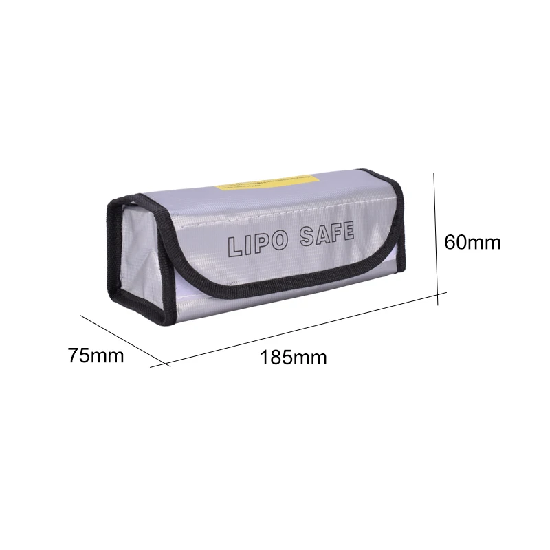 185x75x60mm Portable Battery Safe Bag Fireproof Explosion-proof Bag RC Lipo Battery Guard Bag Guard Charge Protecting Bag