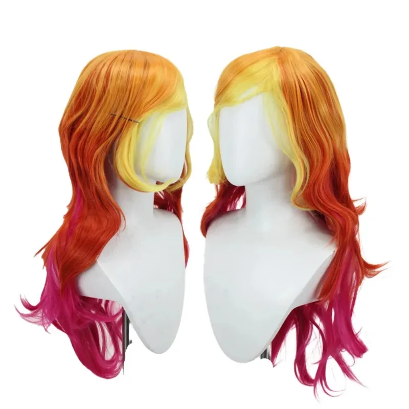 LOL Star Guardian Miss Fortune Peruca Cosplay Cabelo Gradiente jk;6