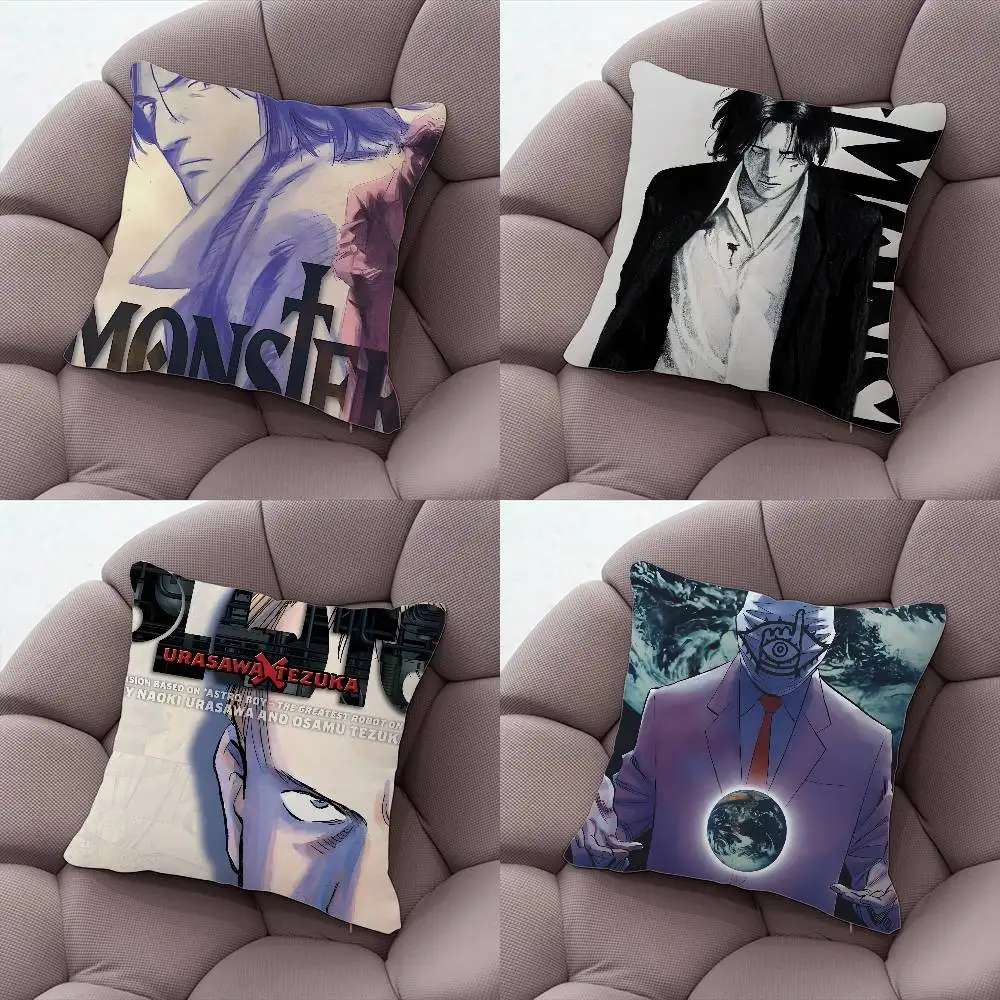 

Anime N-Naoki Urasawa Pillow Case Pillow Case Living Room Sofa Cushion Cover Suitable For Home Bedroom Room Decoration