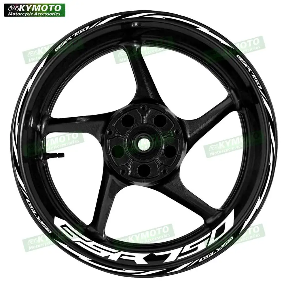 For GSR750 GSR 750 Reflective Motorcycle Wheel Sticker 17 Inch Rim Stripe Decal Racing Off-Road Fairing Accessory Decoration