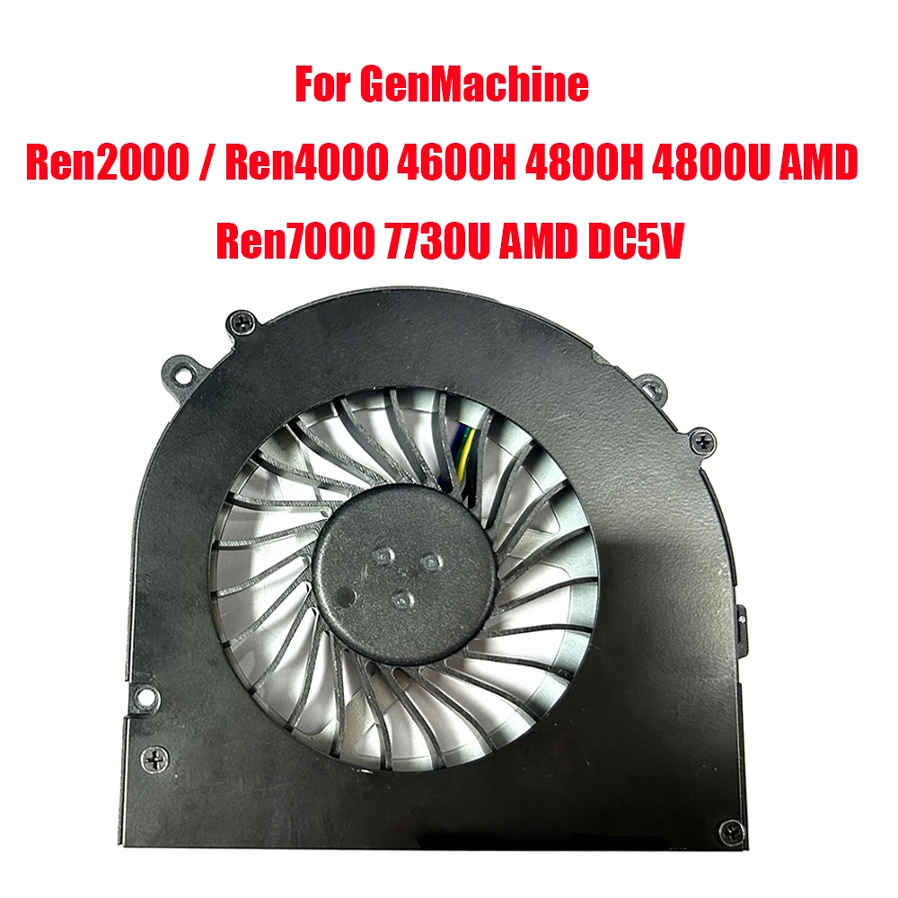 Replacement Mini PC CPU Fan For GenMachine Ren2000 /Ren4000 4600H 4800H 4800U AMD / Ren7000 7730U AMD DC5V