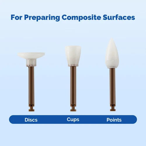 Imagen 2 del producto 40 unids/caja de vasos de pulido compuesto Dental, discos de puntos, pulidor, vasos de acabado, esmalte de dientes, dentista para superficie compuesta AZDENT