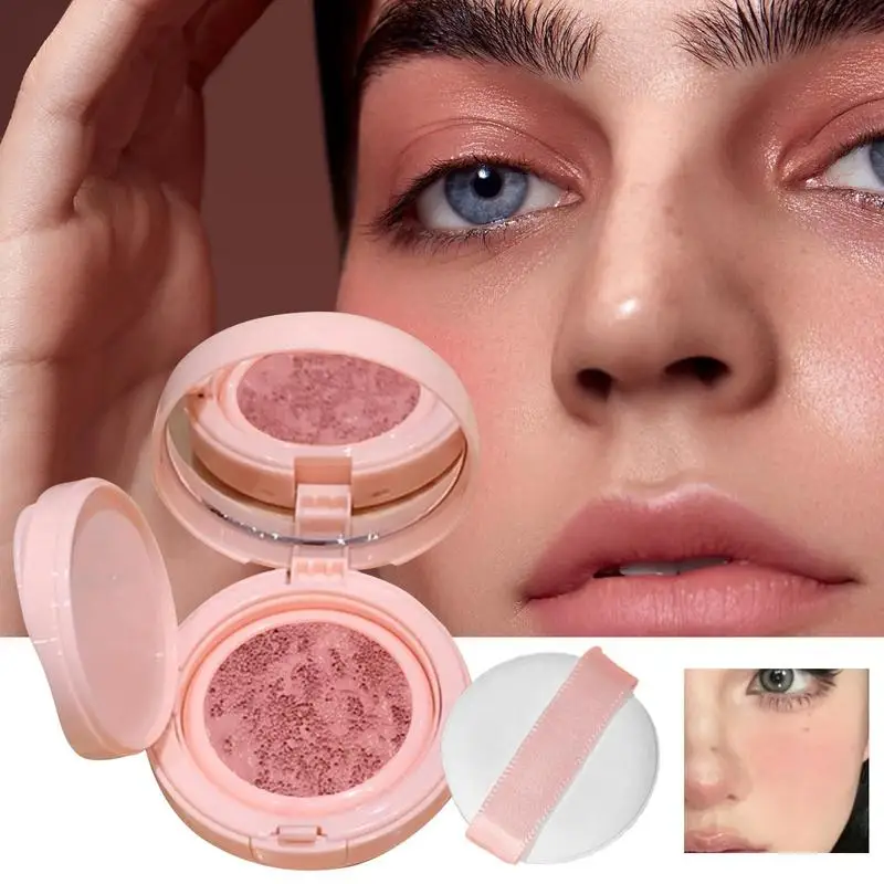 Zacht Gezicht Blusher Kussen Blush Sterk Gepigmenteerde Blush Make-Up Met Spiegel Gemakkelijk Te Mengen Gezichtskussen Blusher Make-Up Vloeistof