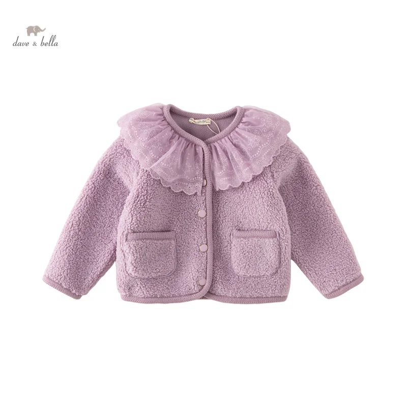 Dave Bella Children's Girl's Clothes Autumn Winter Fashion Casual Classy Charm Noble Overcoat Outdoor Party DB4237809