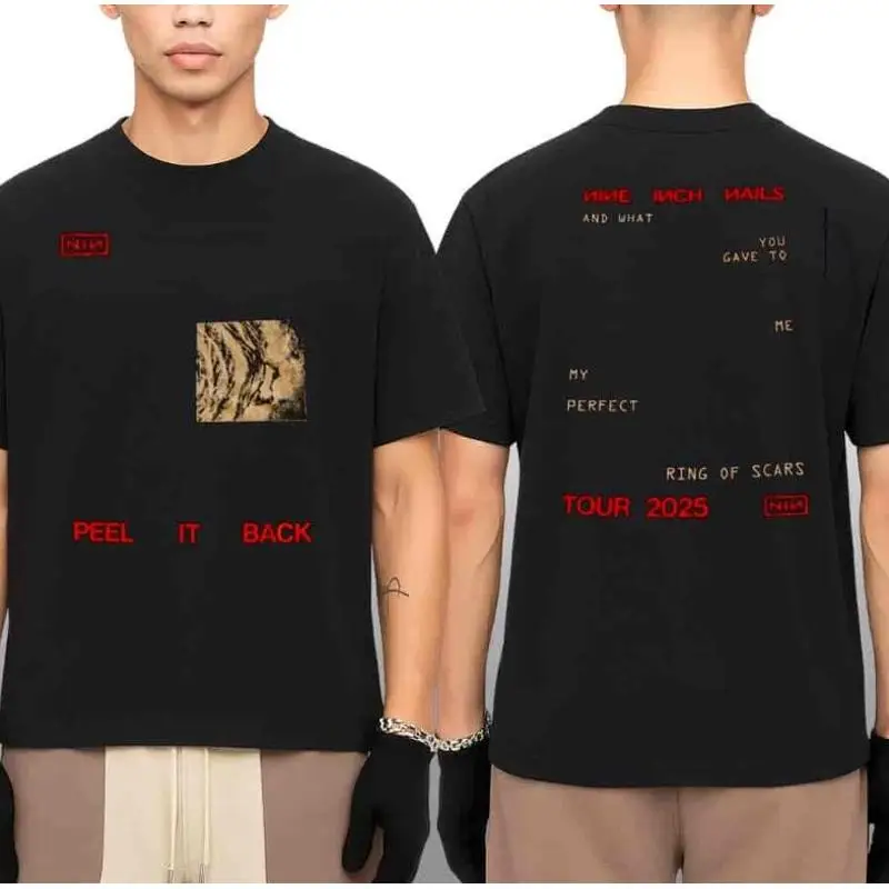 

Двусторонняя футболка Nine Inch Nail Peel It Back Tour 2025 Ruiner