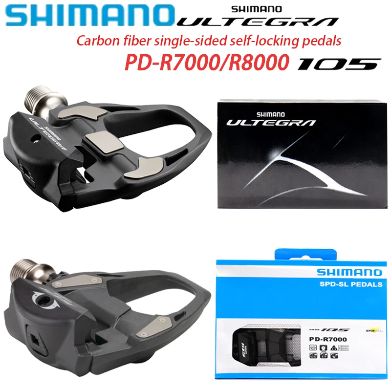 SHIMANO ​ULTEGRA PD-R8000 Bike Pedals SPD-SL Carbon Single Sided 105 R7000 Road Bicycle Pedal With SH11 Cleats