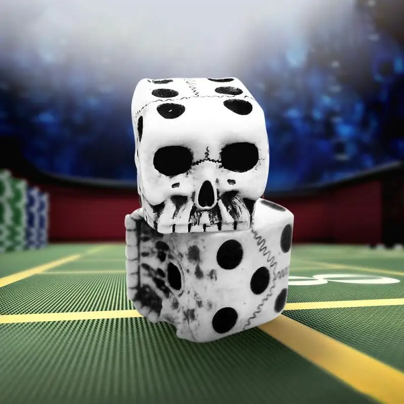 6-Sided Skull Dice para Role Playing Board Game, Bone, ótimo para Gamer, Halloween, presente original, 1-10pcs