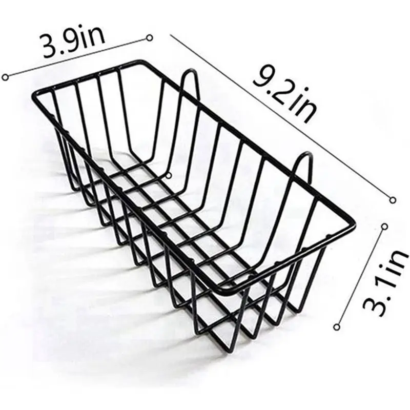 DT19 12PCS Wire Basket Shelf for Wall Grid Wire Notice Board Wall Basket Wall Storage Organizer for Photo Wall Display