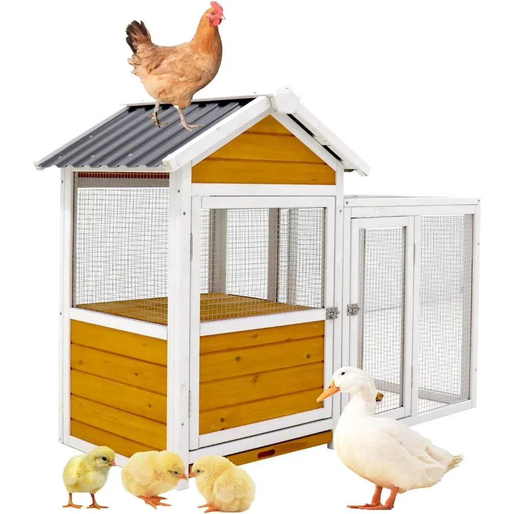 

Large Outdoor Chicken coop Wooden Chicken coop, Duck coop with nest Box, Bird cage, Rabbit cage Waterproof PVC Board