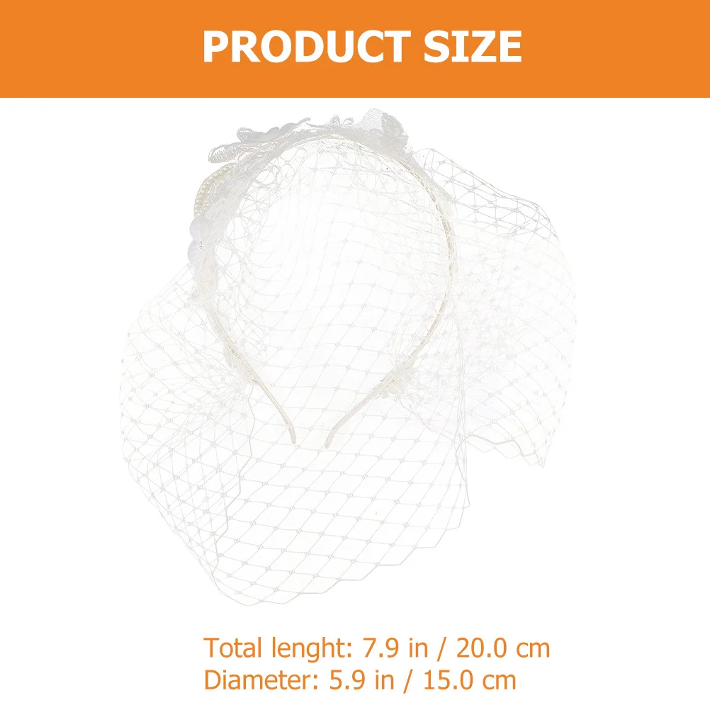 الدانتيل الأزهار الحجاب عقال أنيقة الفاسناتور للنساء حفل زفاف قبعة الشاي 1920S كرنفال سباق الخيل التبعي