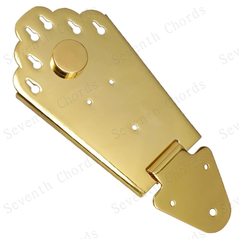 Ein Set Gitarrenbrücken für Hohlkörper- und Semi-Hollow-E-Gitarren in Chrom, Schwarz oder Gold zur Auswahl, Gitarrenzubehörteile – Detail 10