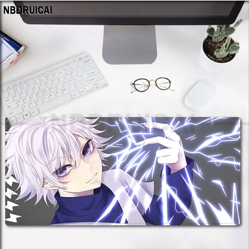 Hunter X Hunter Killua Zoldyck prosta konstrukcja duża podkładka pod mysz gamingową L XL XXL rozmiar podkładki mysz dla graczy do nastoletnie dziewczyny biurka Kawaii