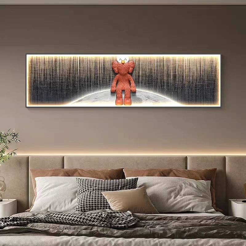 Violent Bear Modern Living Room LEDLight Mural Night Light Bedside Decoration Painting Living Room Sofa Background Wall Painting