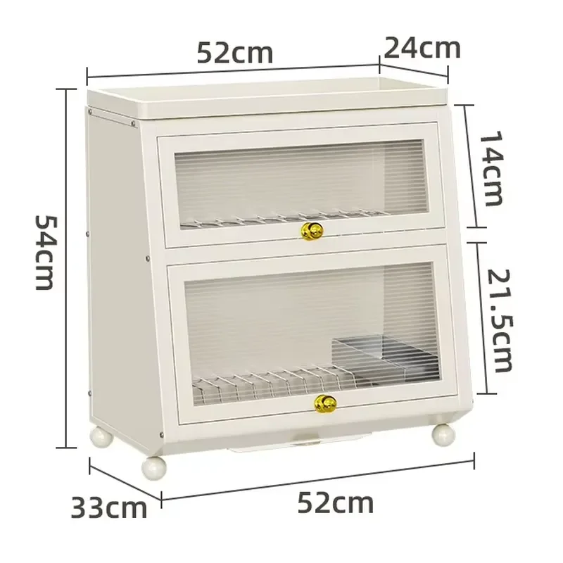 Wholesale Large quantities foldable carbon steel sideboard inclined door double layer kitchen locker insect proof OEM ODM