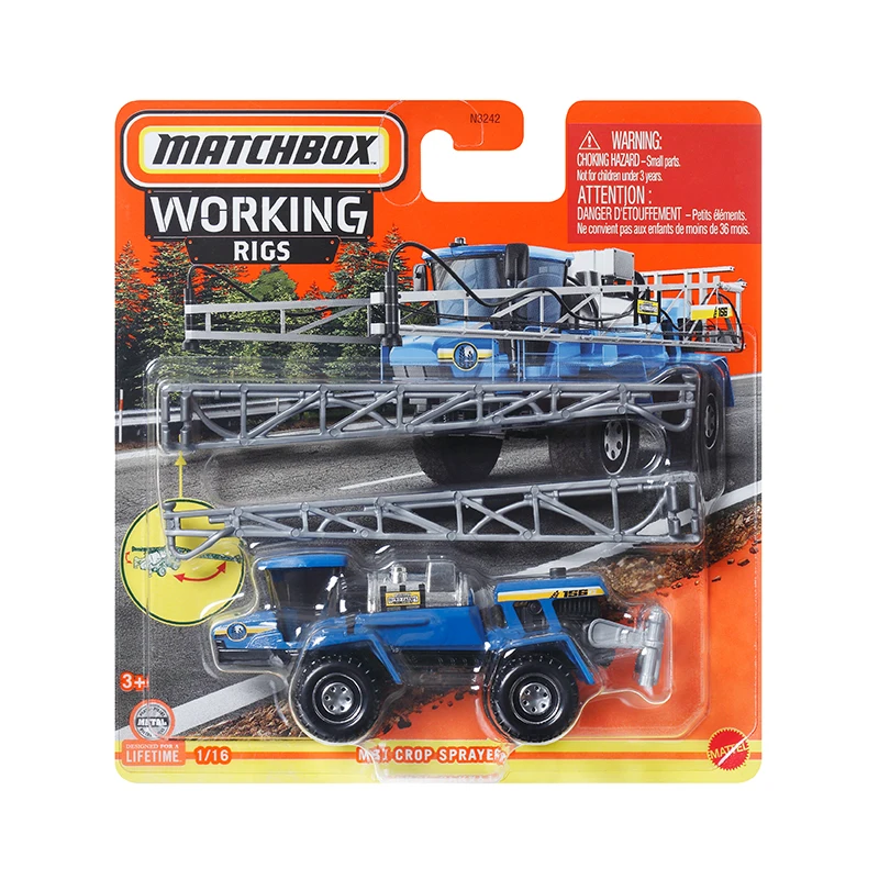 Mattel Matchbox Car Working Rigs Diecast 1/64 Toys Boys Toys Road Grader Crop Sprayer Truck Van Vehicles Models Birthday Gift