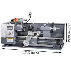 Variable Speed Lathe 750W Precision Metalworking Mini Metal Lathe