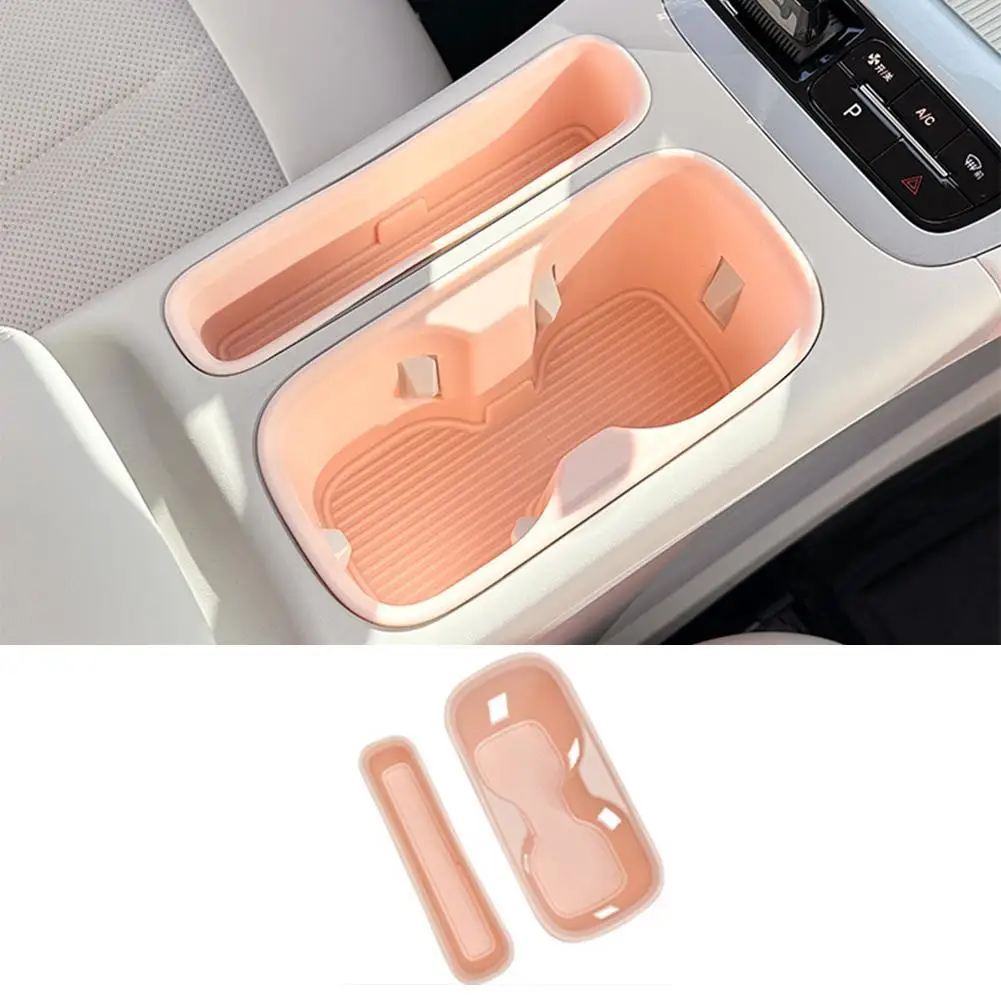 Für Geely EX2 2026 Silikon-Getränkehalter Aufbewahrungsbox Mittelkonsolen-Organizer Einlegefach Rutschfeste Seitenablage Getränkehalter – Detail 3