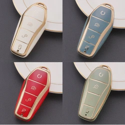 TPU Car Key Case 4 pulsanti telecomando proteggi la copertura per BYD Qin Plusdmi Atto 3 Han EV Dolphin nuovi accessori morbidi e durevoli