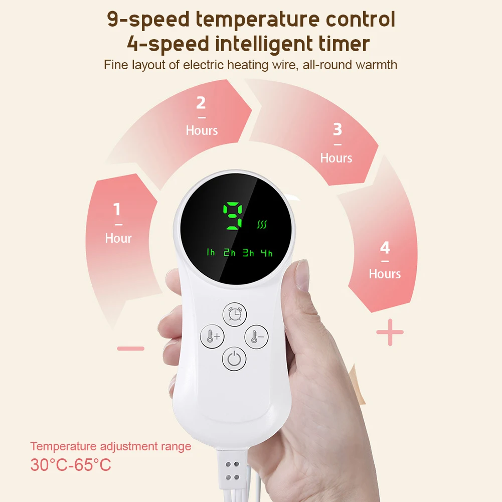 Almohadilla calefactora eléctrica para UE/EE. UU., calentador impermeable para invierno, Abdomen, hombros, espalda, alivio del dolor, manta de fisioterapia, estera cálida para sofá cama