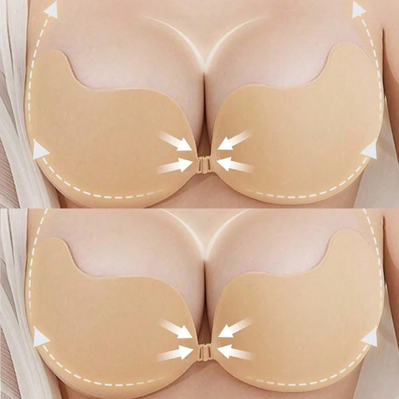A-D Cup Reusable Nipple Cover Sticker Patch Push Up Bra Adhesive Pasty Strapless Bras Wedding Dress Lingerie Silicone Padding
