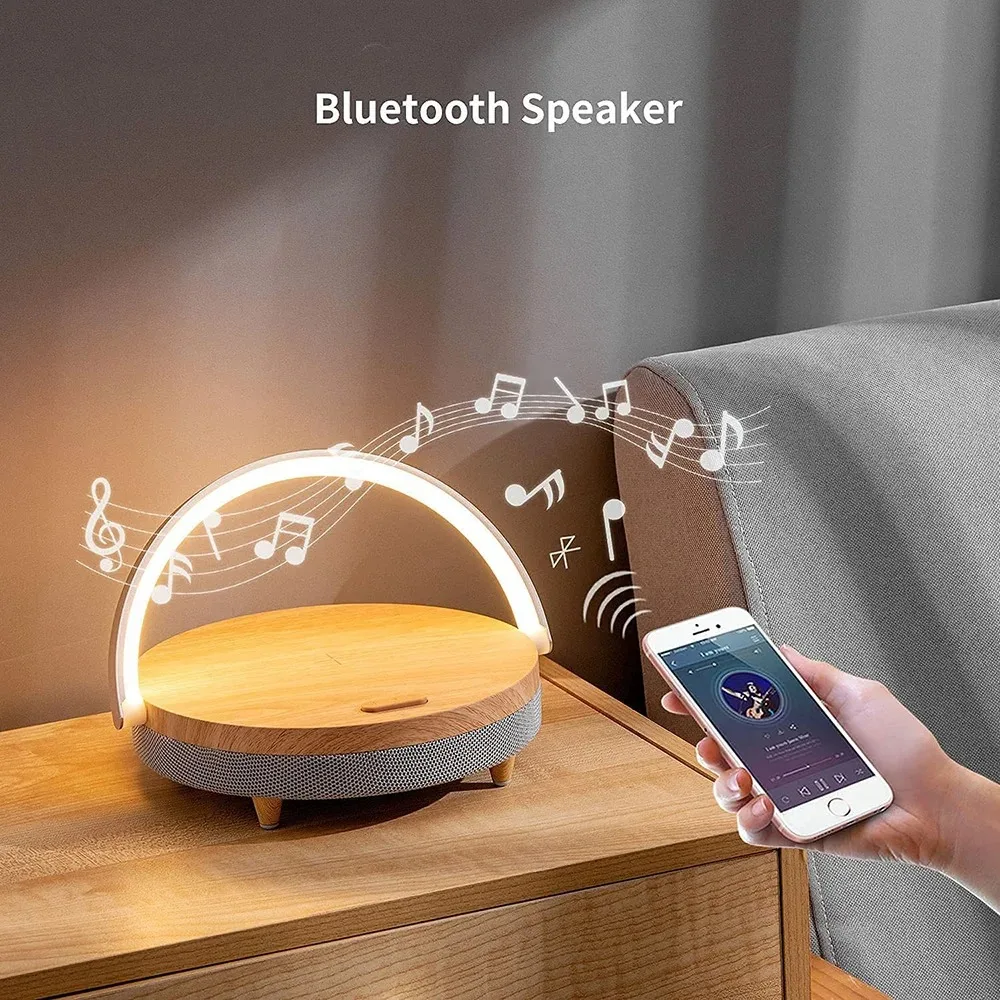 COSLUR S21Pro Bluetooth Speaker 1800Mah Battery Supports 15W Wireless Charging Adjustable Night Light Phone Holder Dropshipping