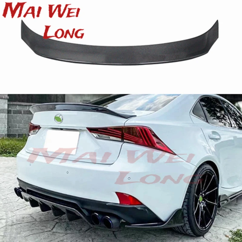 Real Carbon Fiber Trunk Roof Spoiler Wing For Lexus IS200 IS250 IS350 IS300 AWD/IS200T All Models 2014-2018 Rear Wing Spoiler