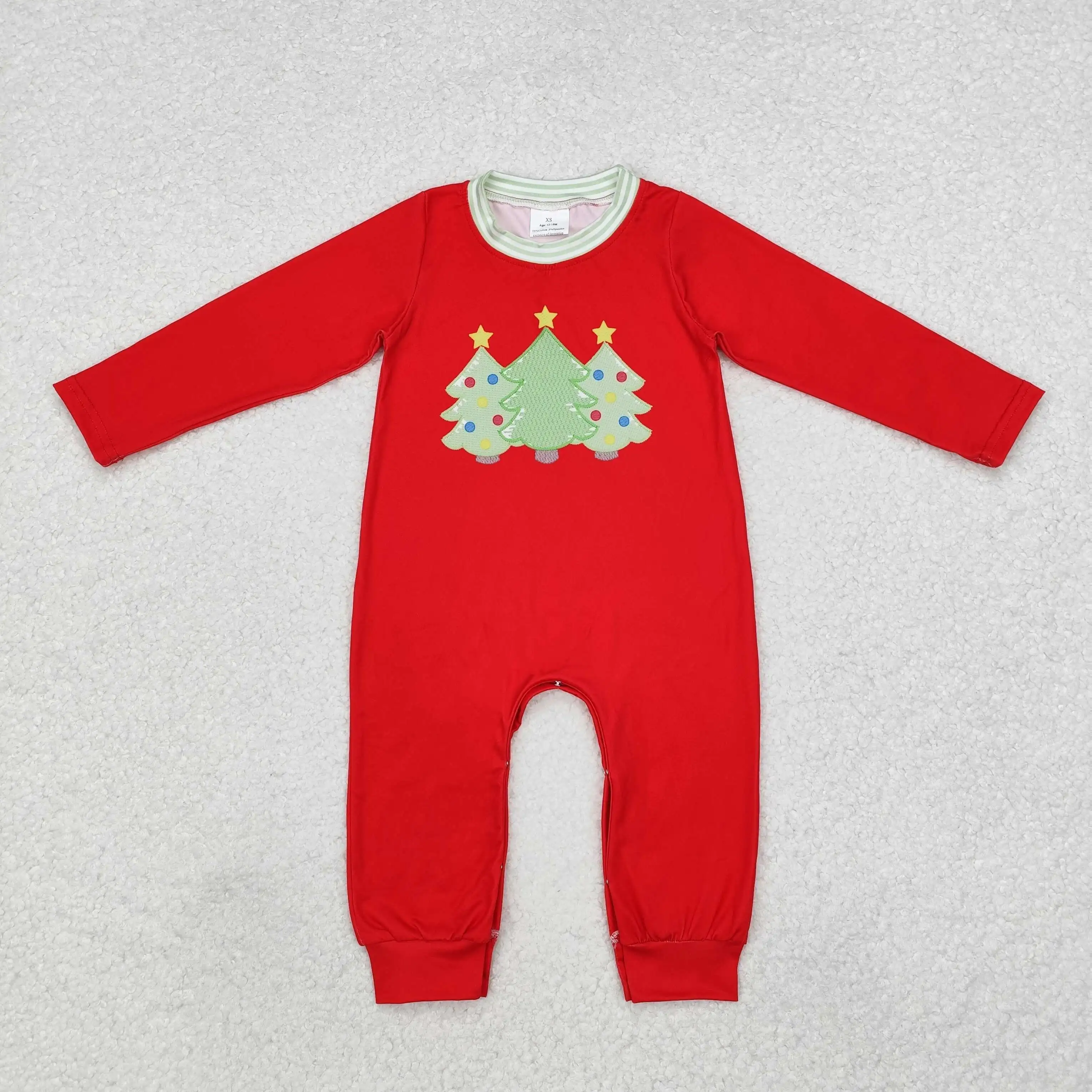 new rts baby boys christmas rompers wholesale fashion boy christmas tree print festive onesies
