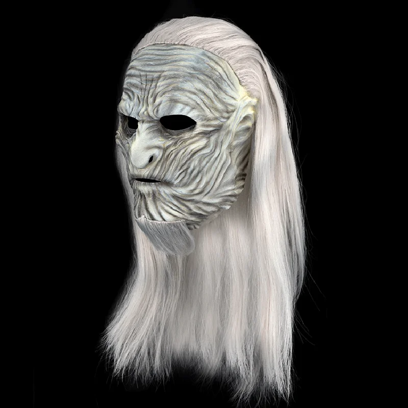 Halloween Latex Mask Horror Headpiece Game Of Thrones White Walkers Night King Ball Masks Haunted House Halloween Cosplay Props view 5