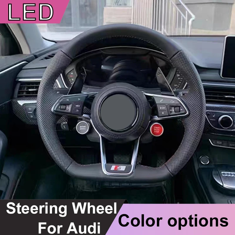 

Carbon Fiber LED R8 Steering Wheel For Audi RS A3 A4L A5 A6L A7 Q2 Q3 S4 S5 S7 8V B8 C7 Customized