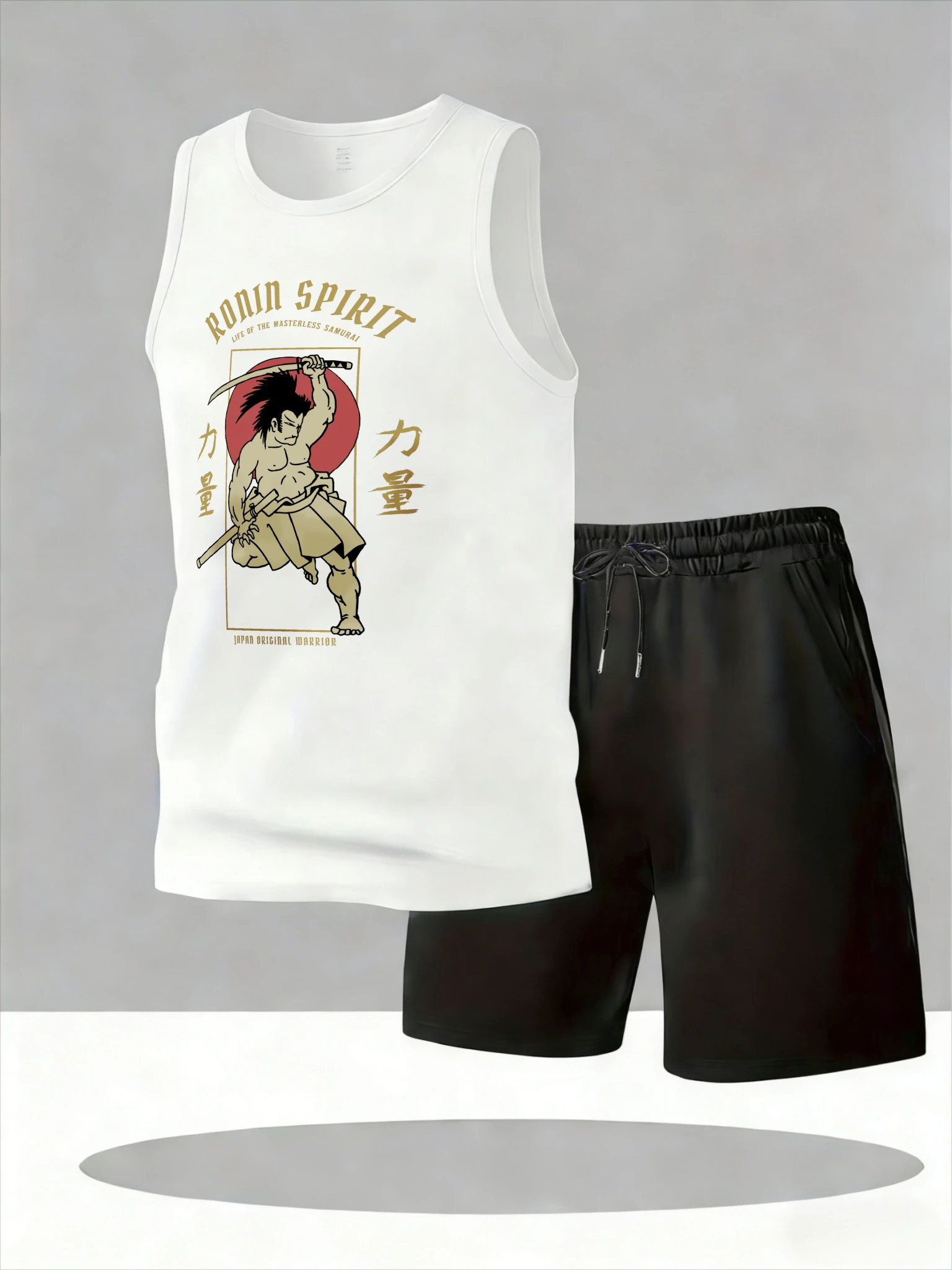 

Men's Tank Top Sets 2026 Summer Quick drying running seaside oversize Breathable sports sweatshirt set jogging suit crewneck