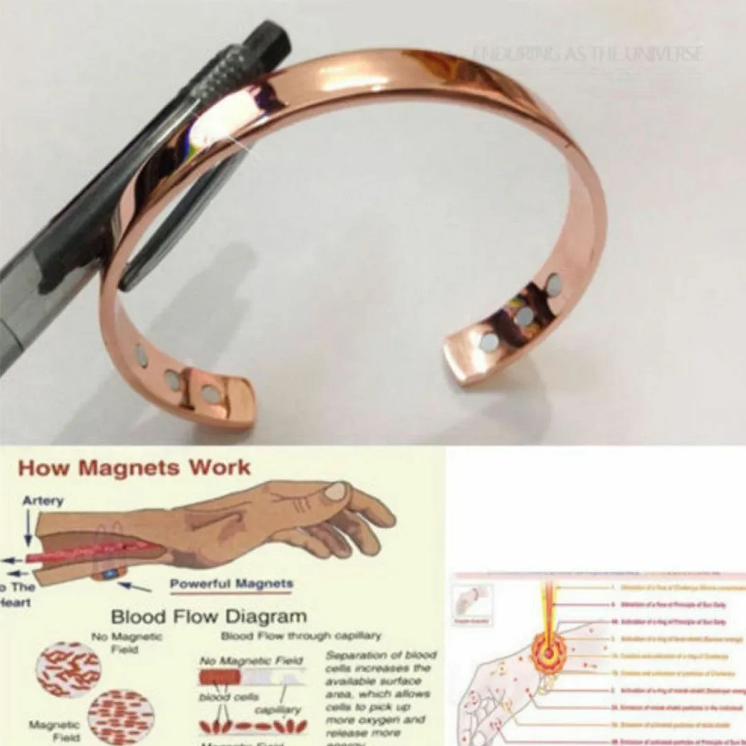 Magnetic Bracelet Arthritis Therapy Energy Bangle Jewelry Pain Relief Bio Magnetic Metal for Women Men