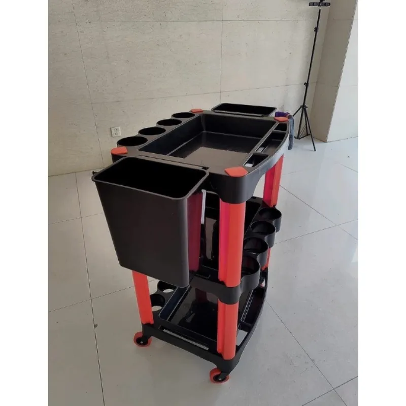 

Прочная 3-х уровневая тележка для косметических инструментов на колесиках | Портативная тележка-верстак для визажистов, мойки автомобилей и домашнего гаража