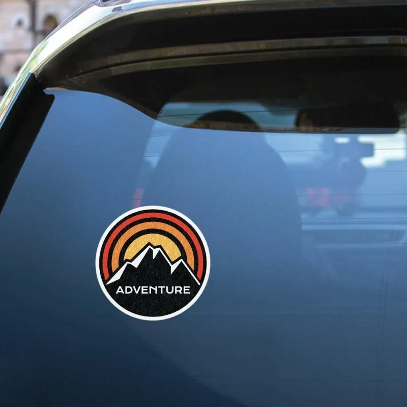 

Car decoration decals Vintage Adventure Sticker Decal Road Trip Mountains Explore 15cm PVC KK