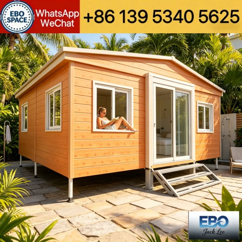 Expandable Modular Tiny Container House Prefabricated Mobile Cabin Complete Kitchen Set For Backyard Office