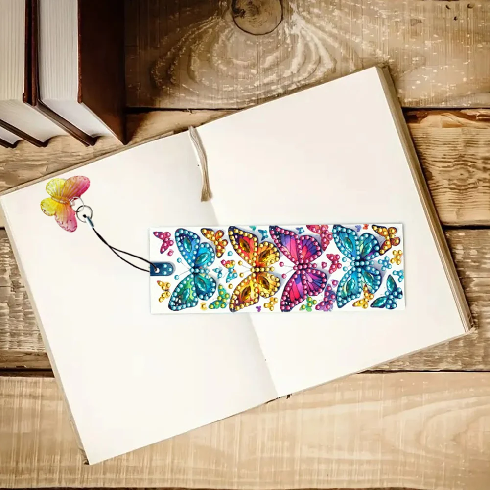 

3Pcs Special Shape Flowers Diamond Bookmark Art Projects 5D DIY Diamond Painting Bookmark Diamond Painting Bookmark Making Kit