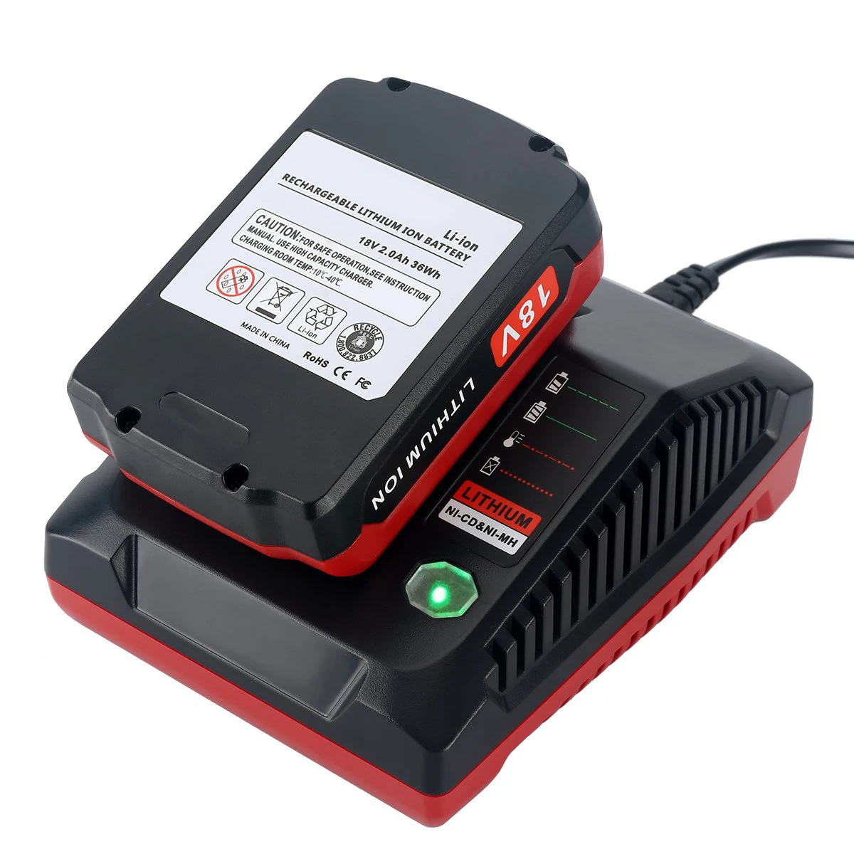 

Pcxmvc Power Tool Battery Charger for All Porter Cable 18V Electric Tool