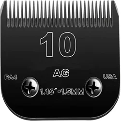 10# Black Blade Dog Grooming, Made of Steel Blade and Stainless Steel Blade Compatible with Ainds，Oster A5，Other Series Clippers