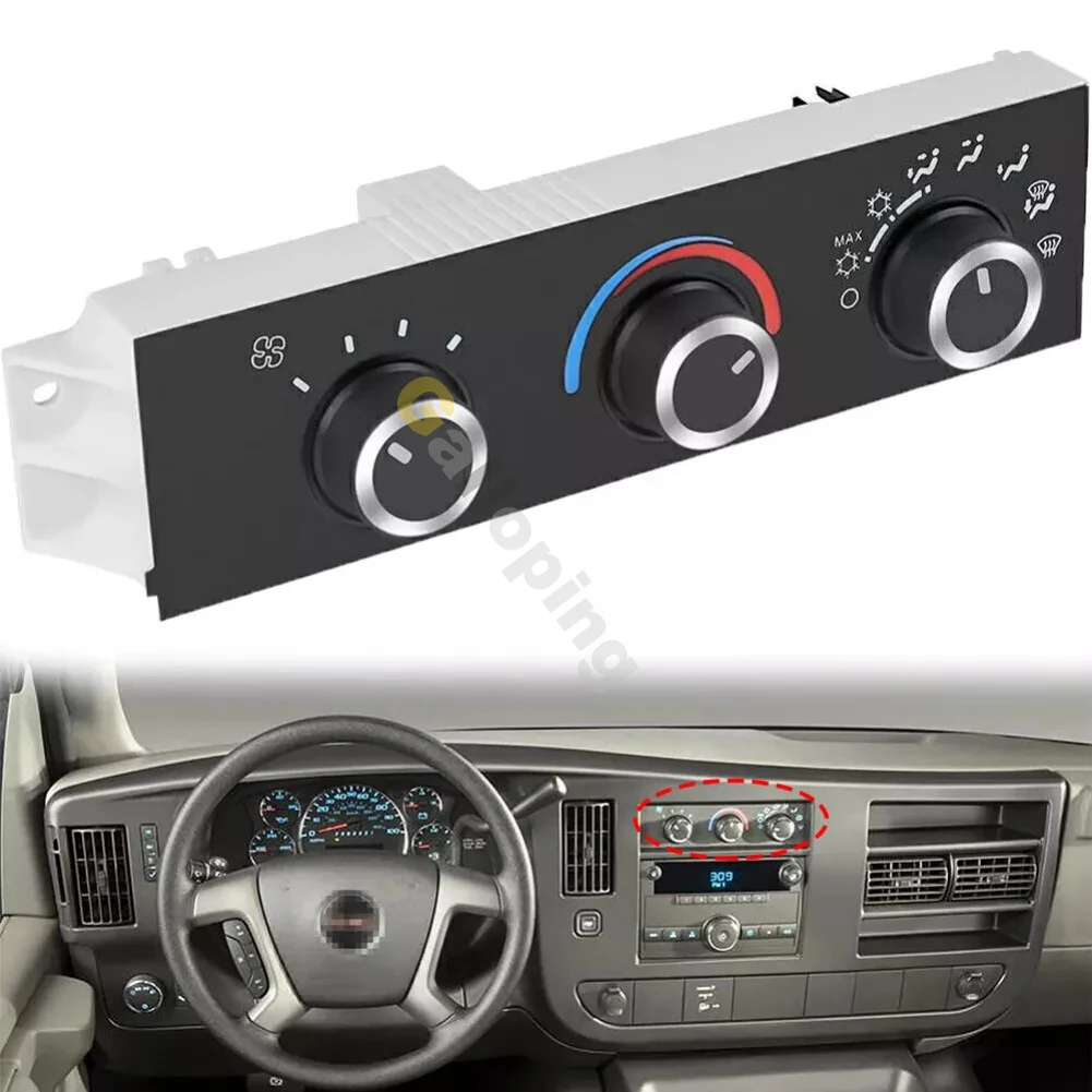 

Воздушный обогреватель переменного тока, климат-переключатель, монтаж на панель управления, температура для GMC Savana 1500 Chevy Express 2500 3500 599-217